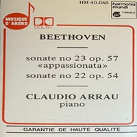 Harmonia Mundi France : Arrau - Beethoven Sonatas 22 & 23